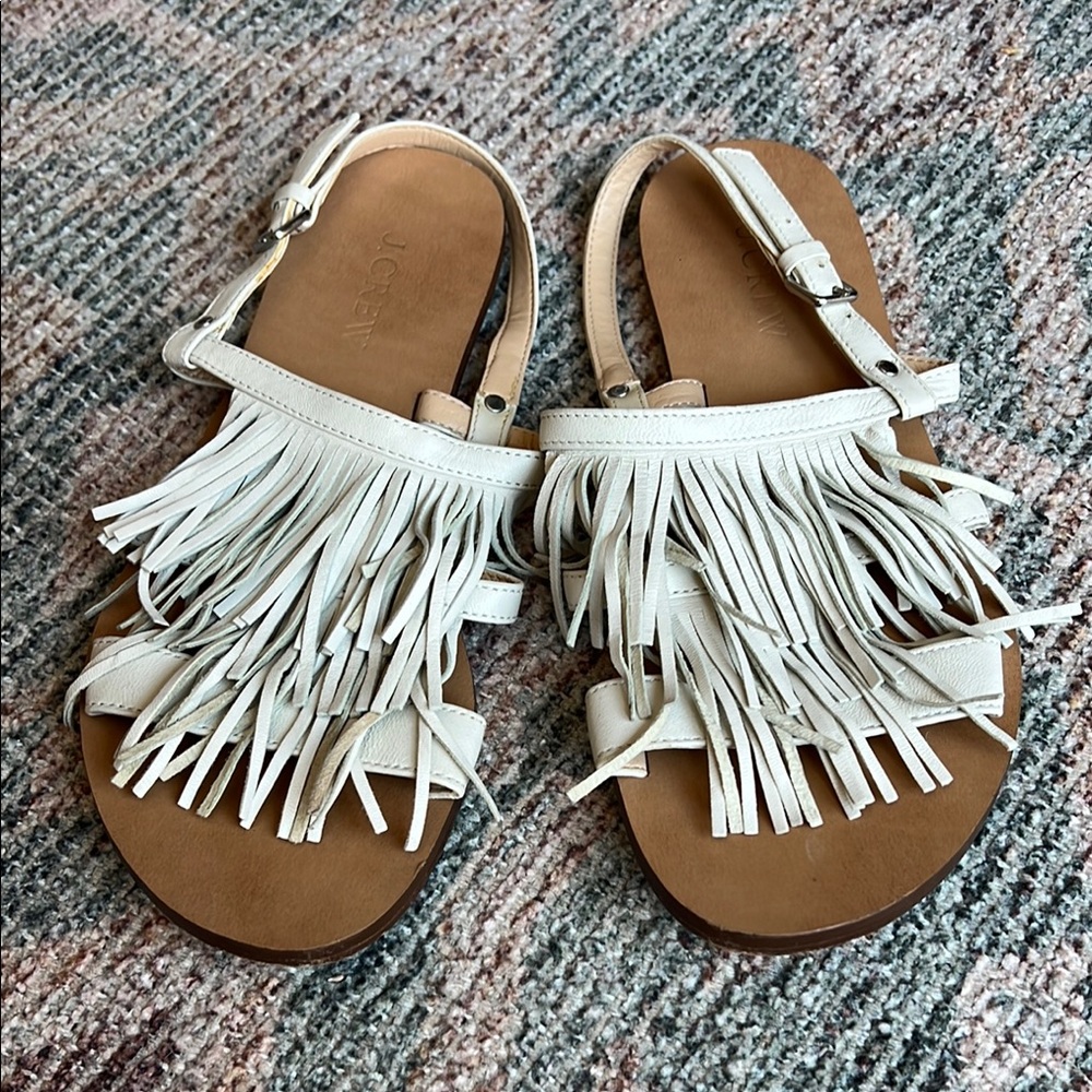 J. Crew Suede Fringe Sandals